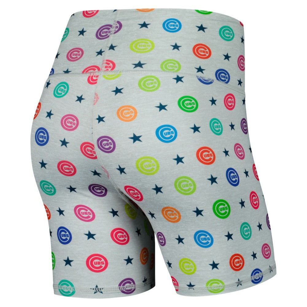 Chicago Cubs Terez Women's TLC Rainbow Shorts - MLB Shorts