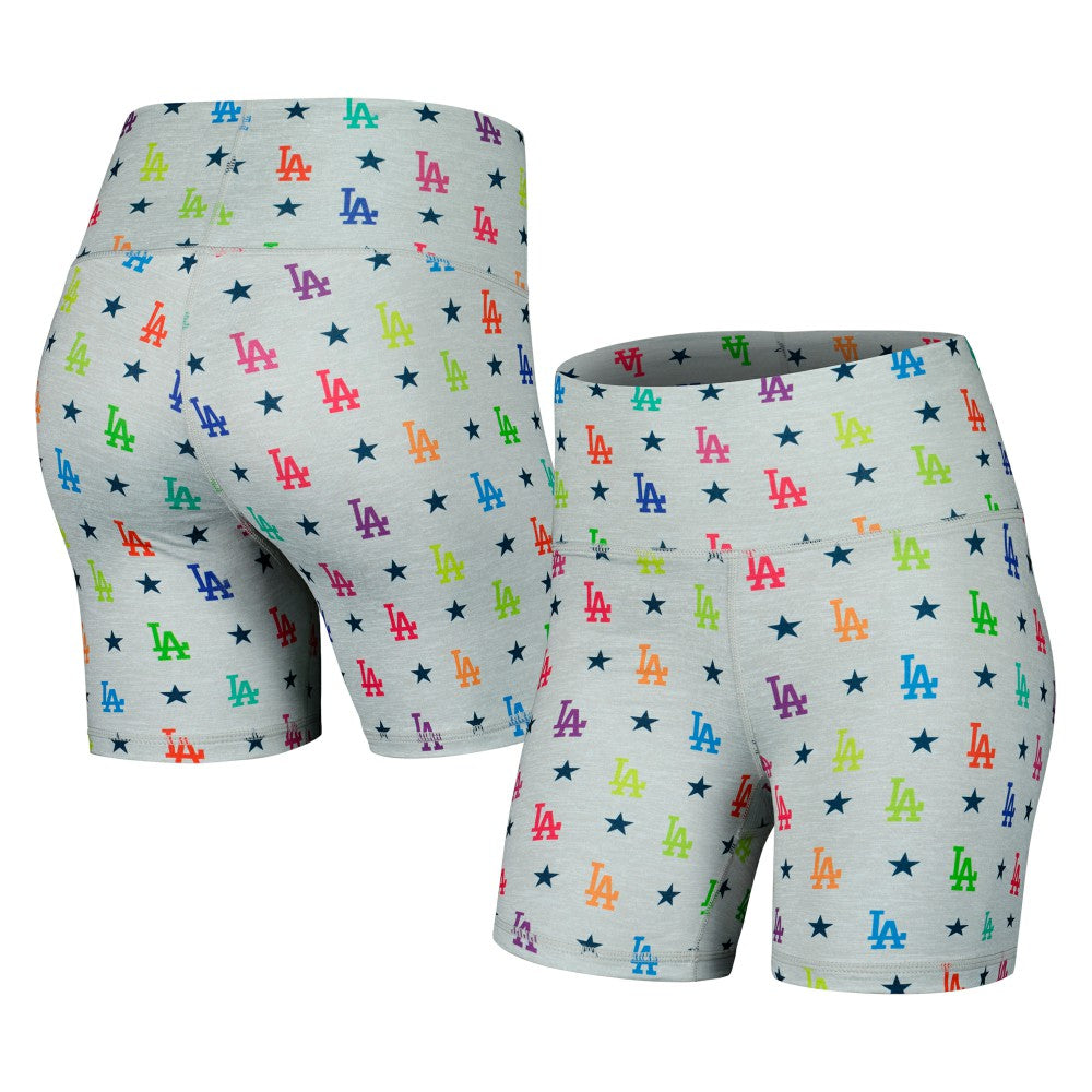 Los Angeles Dodgers Terez Women's TLC Rainbow Shorts - MLB Shorts