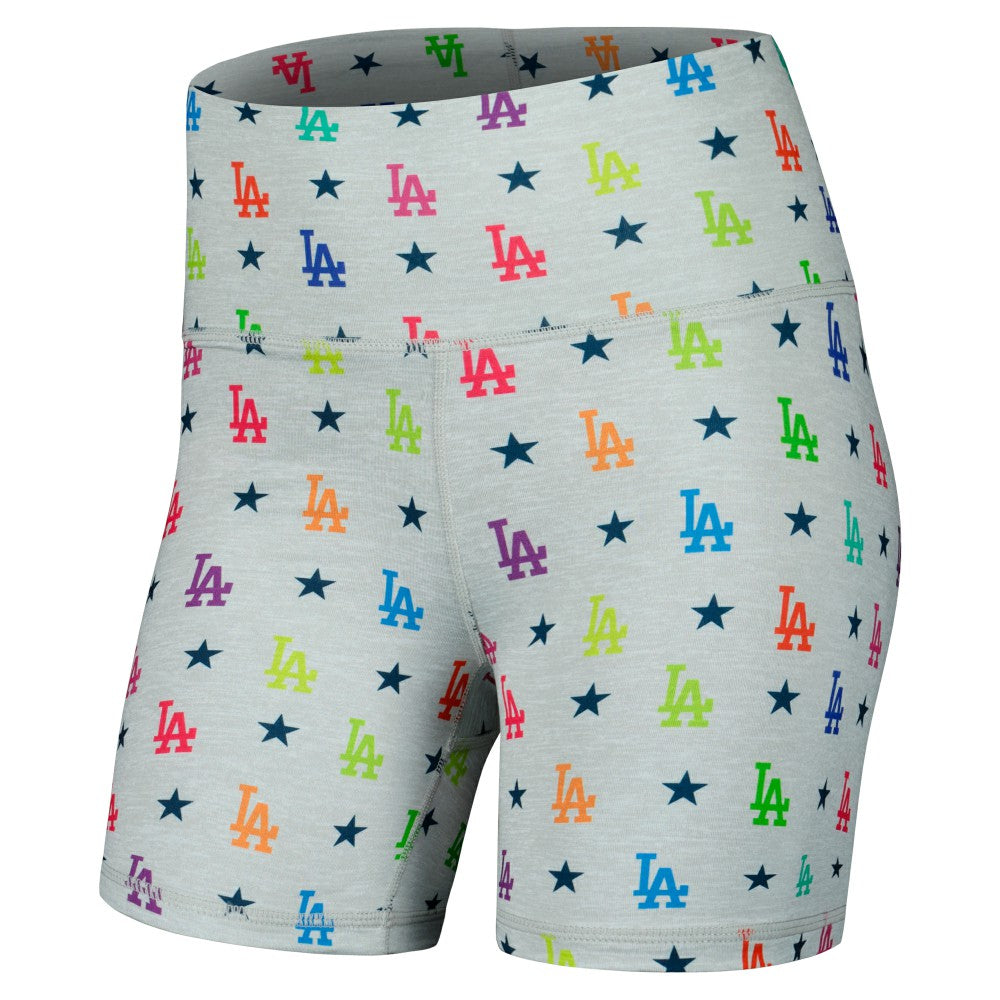 Los Angeles Dodgers Terez Women's TLC Rainbow Shorts - MLB Shorts