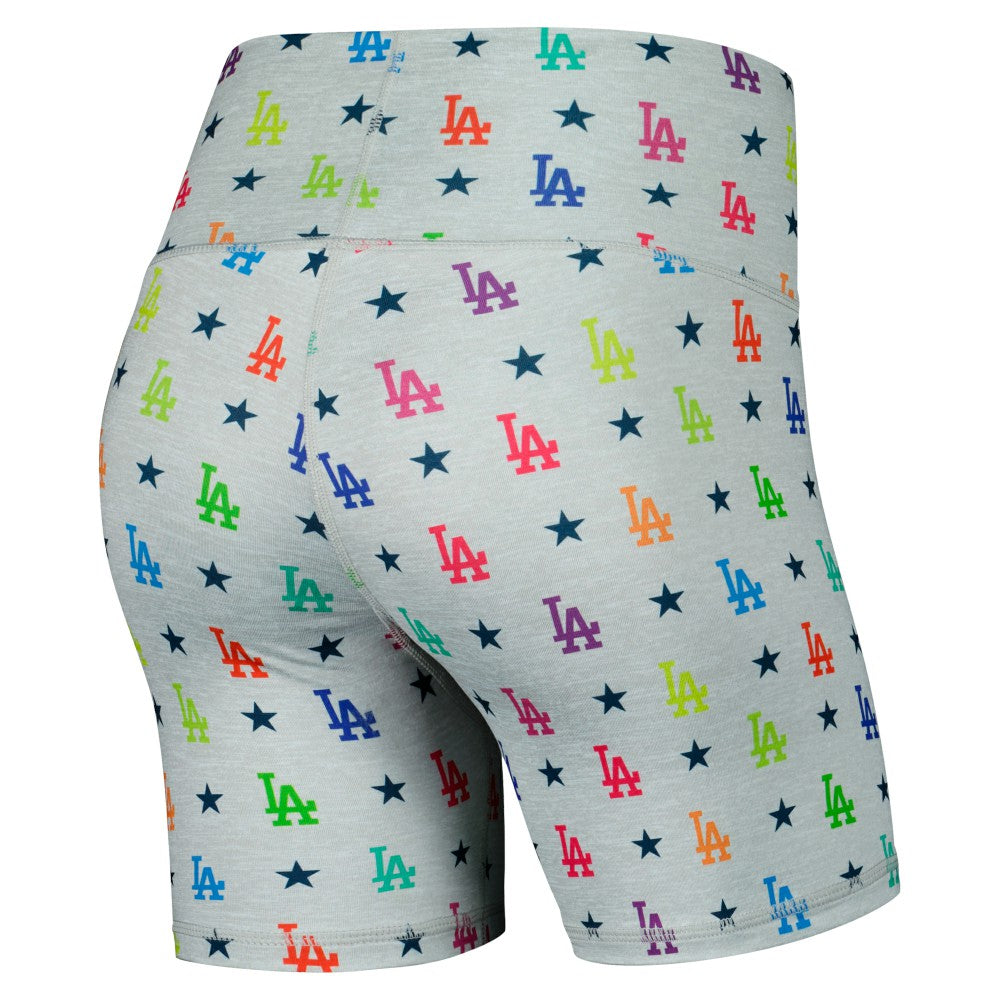 Los Angeles Dodgers Terez Women's TLC Rainbow Shorts - MLB Shorts