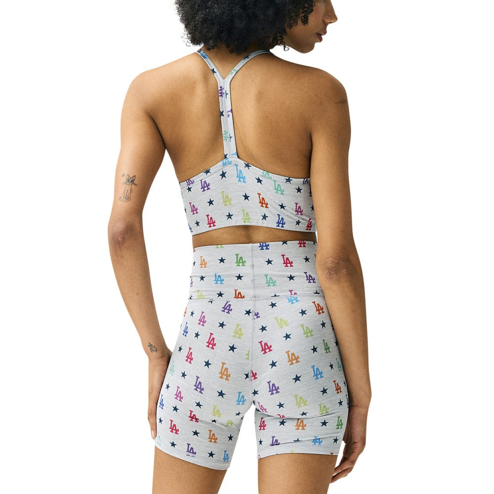 Los Angeles Dodgers Terez Women's TLC Rainbow Shorts - MLB Shorts