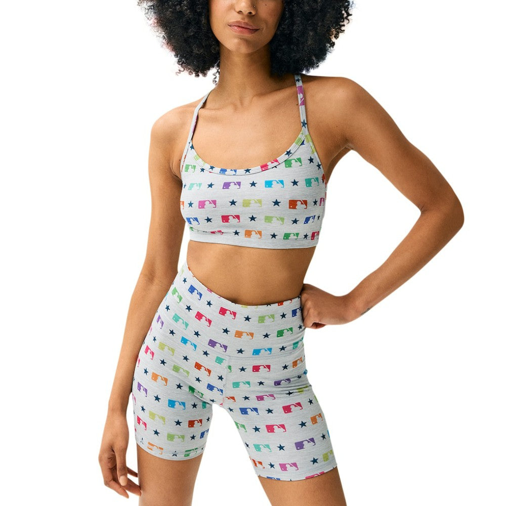 MLB Merchandise Terez Women's TLC Rainbow Shorts - MLB Shorts