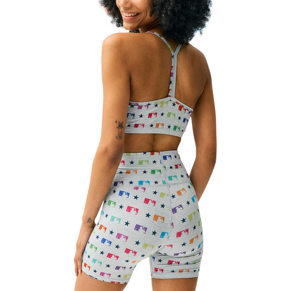 MLB Merchandise Terez Women's TLC Rainbow Shorts - MLB Shorts