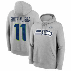 Seattle Seahawks Jaxon Smith-Njigba  Super Bowl LX Patch Name & Number Hoodie | NFL Sale