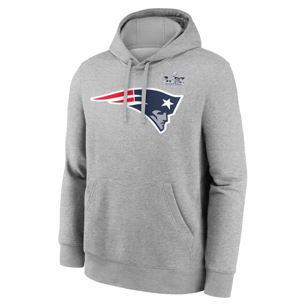 New England Patriots Drake Maye  Super Bowl LX Patch Name & Number Hoodie | NFL Outlet
