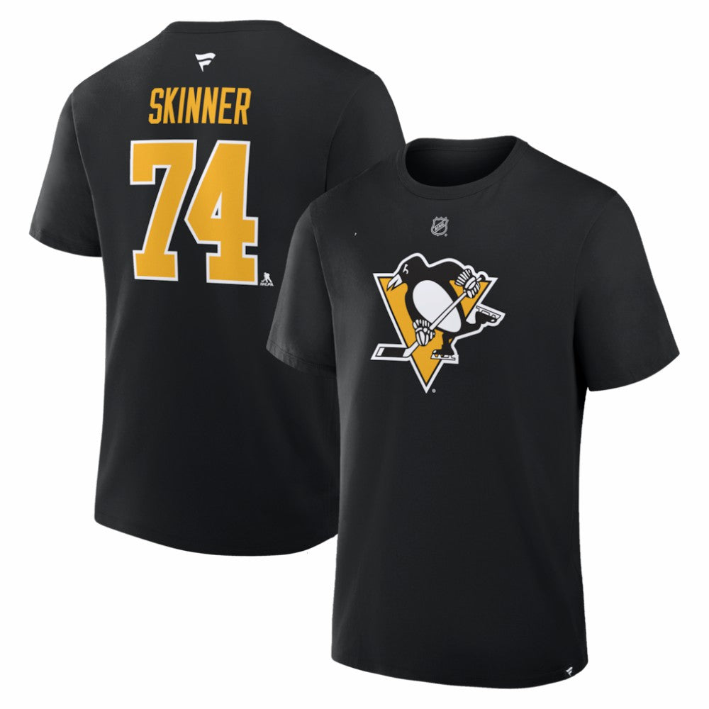 Stuart Skinner Pittsburgh Penguins Fanatics Authentic Stack Name & Number T-Shirt -  NHL T-shirts