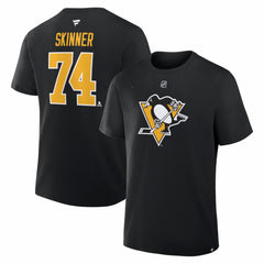 Stuart Skinner Pittsburgh Penguins Fanatics Authentic Stack Name & Number T-Shirt -  NHL T-shirts