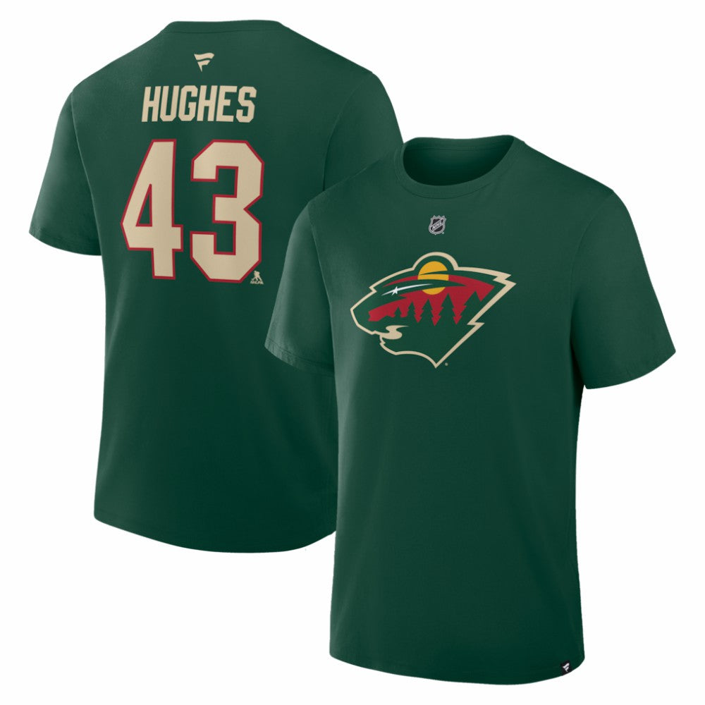 Quinn Hughes Minnesota Wild Fanatics Authentic Stack Name & Number T-Shirt -  NHL T-shirts