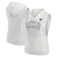 Dallas Cowboys Women's Lounge Script Sleeveless V-Neck Pullover Hoodie | NFL Near me
