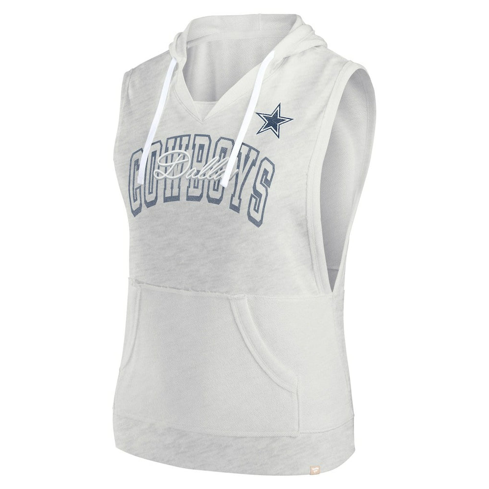 Dallas Cowboys Women's Lounge Script Sleeveless V-Neck Pullover Hoodie | NFL Near me