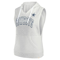 Dallas Cowboys Women's Lounge Script Sleeveless V-Neck Pullover Hoodie | NFL Near me