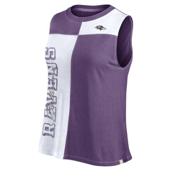 Baltimore Ravens Women's Script Color Block Tank Top | NFL Online