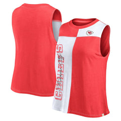 Kansas City Chiefs Women's Script Color Block Tank Top | NFL Discount