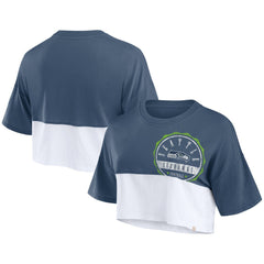 Seattle Seahawks Women's Boxy Color Split Cropped T-Shirt | NFL US