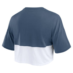 Seattle Seahawks Women's Boxy Color Split Cropped T-Shirt | NFL US