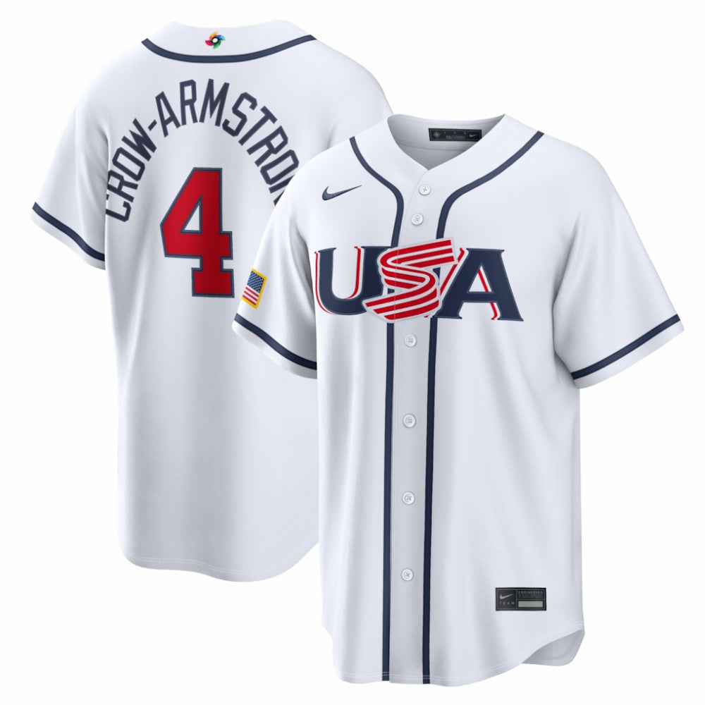 Pete Crow-Armstrong USA Baseball Nike 2026 World Baseball Classic Home Stadium Jersey - MLB Jerseys