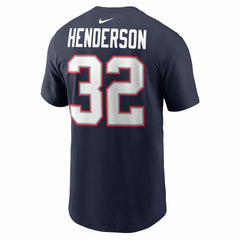 New England Patriots TreVeyon Henderson  Super Bowl LX Patch Name & Number T-Shirt | NFL Online