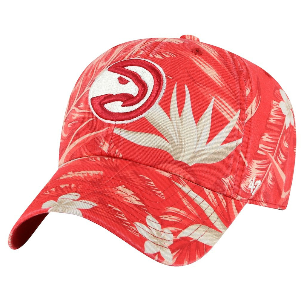 Red Atlanta Hawks '47 Tropicalia Floral Clean Up Adjustable Hat | NBA