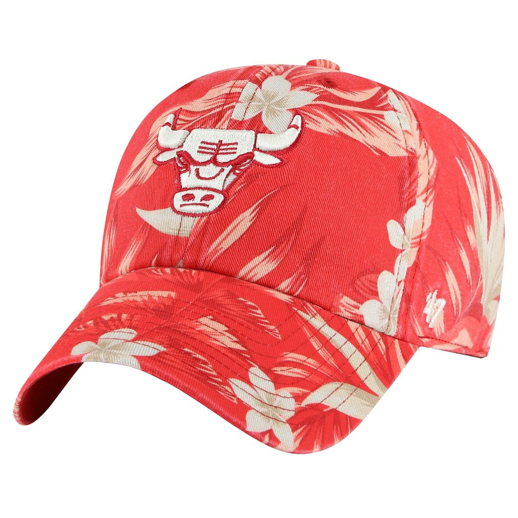 Red Chicago Bulls '47 Tropicalia Floral Clean Up Adjustable Hat | NBA