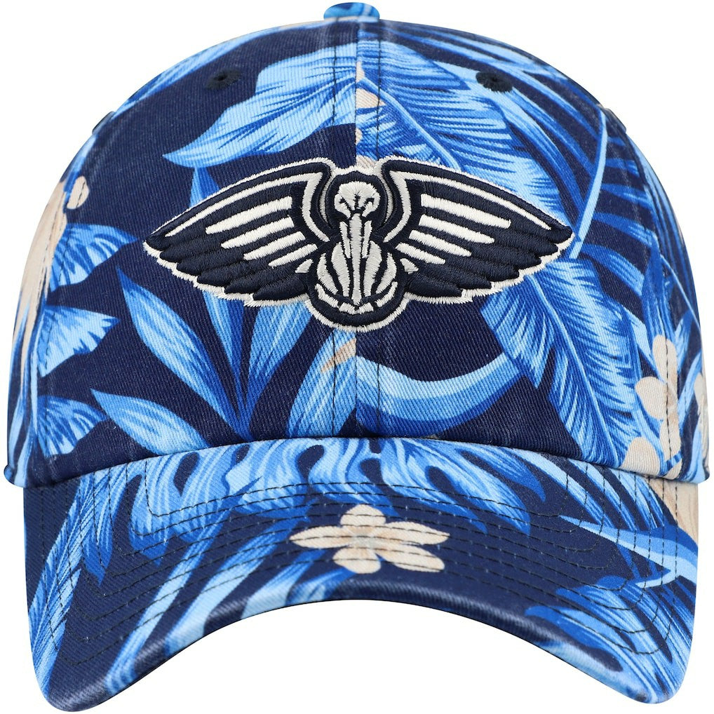 Navy New Orleans Pelicans '47 Tropicalia Floral Clean Up Adjustable Hat | NBA