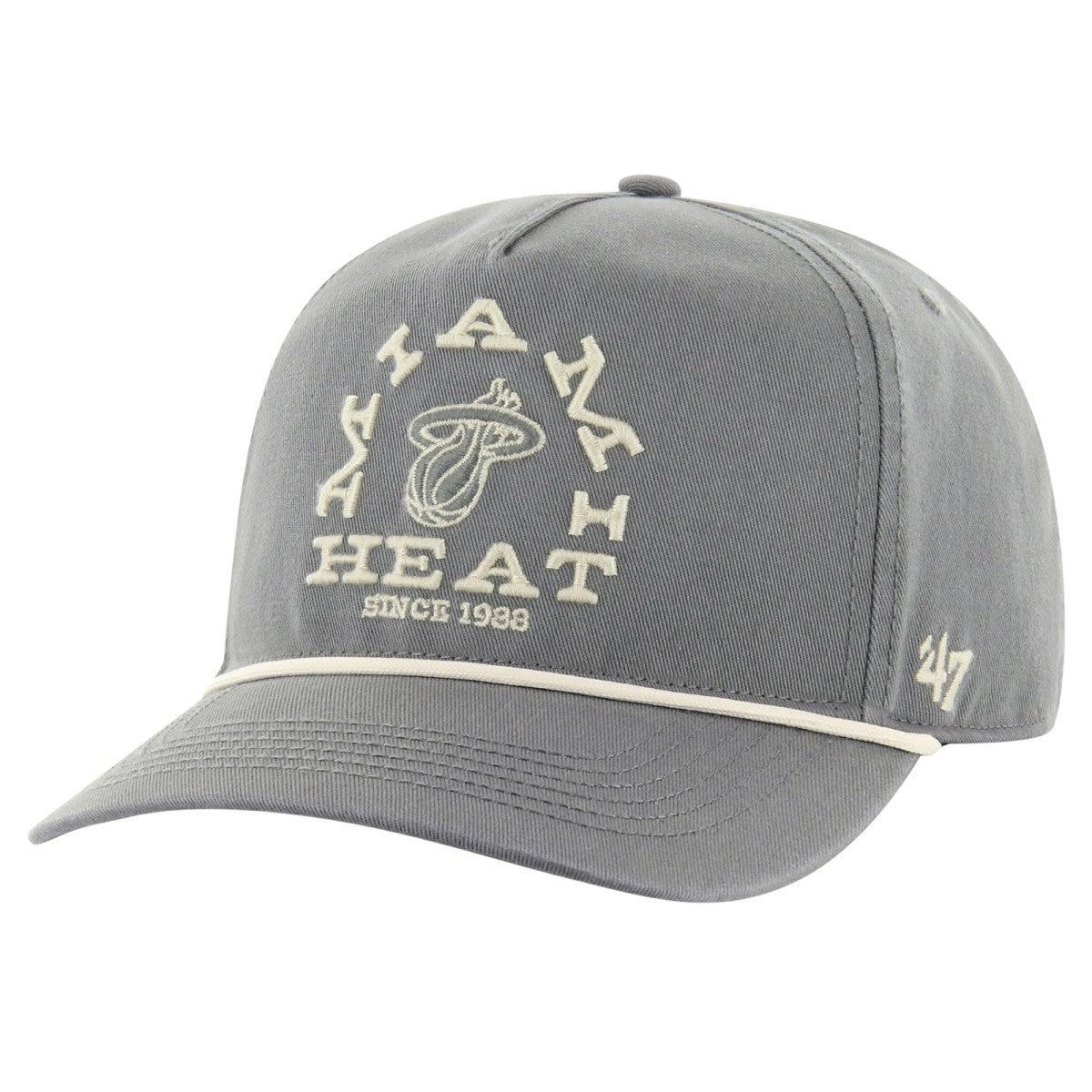 Charcoal Miami Heat '47 Canyon Ranchero Hitch Adjustable Hat | NBA