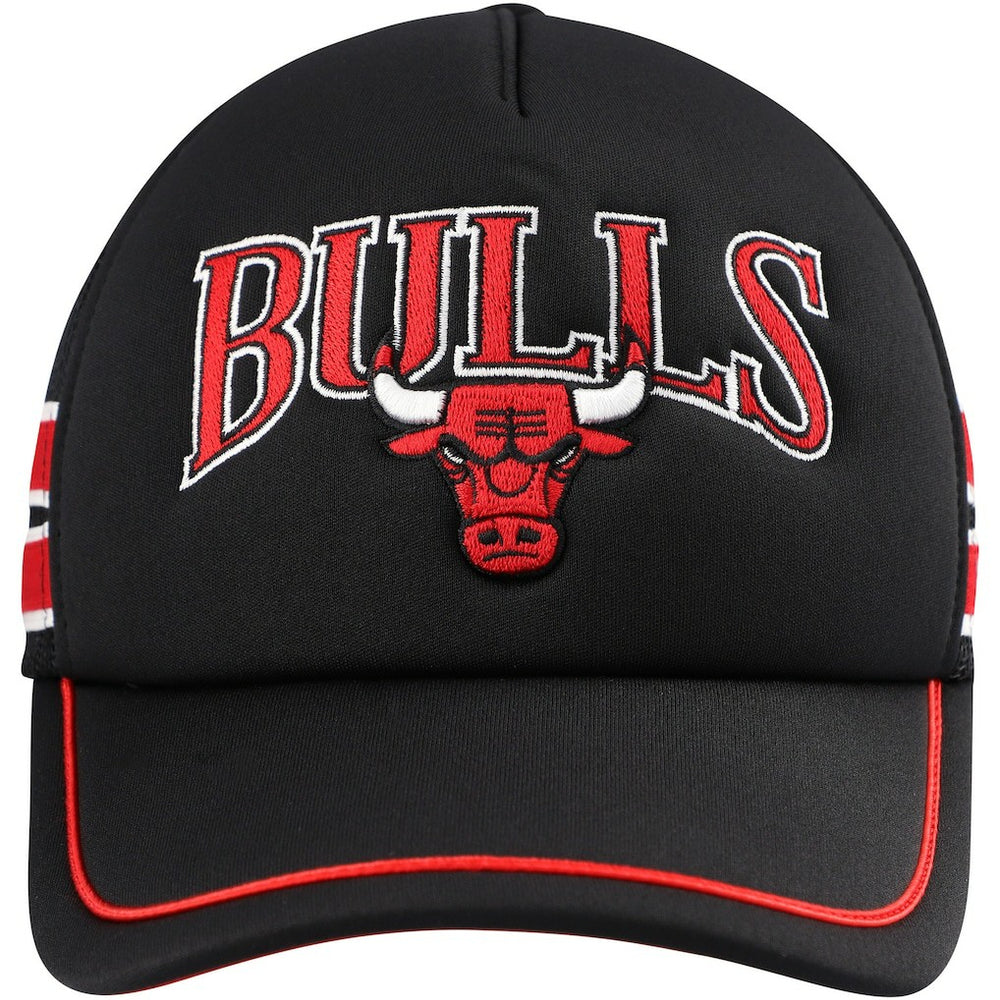 Black Chicago Bulls '47 Sidebrand Stripes Trucker Adjustable Hat | NBA