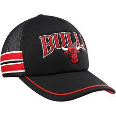 Black Chicago Bulls '47 Sidebrand Stripes Trucker Adjustable Hat | NBA