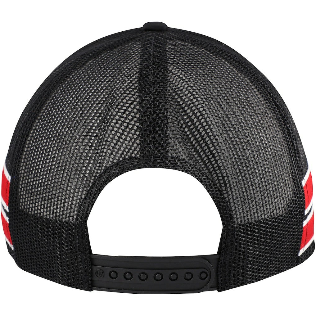Black Chicago Bulls '47 Sidebrand Stripes Trucker Adjustable Hat | NBA