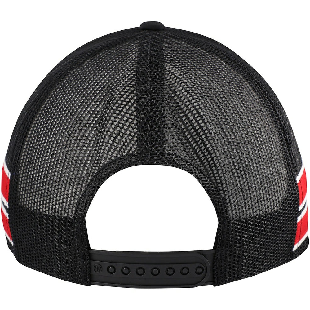 Black Chicago Bulls '47 Sidebrand Stripes Trucker Adjustable Hat | NBA