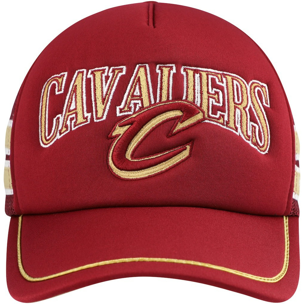 Wine Cleveland Cavaliers '47 Sidebrand Stripes Trucker Adjustable Hat sale | NBA