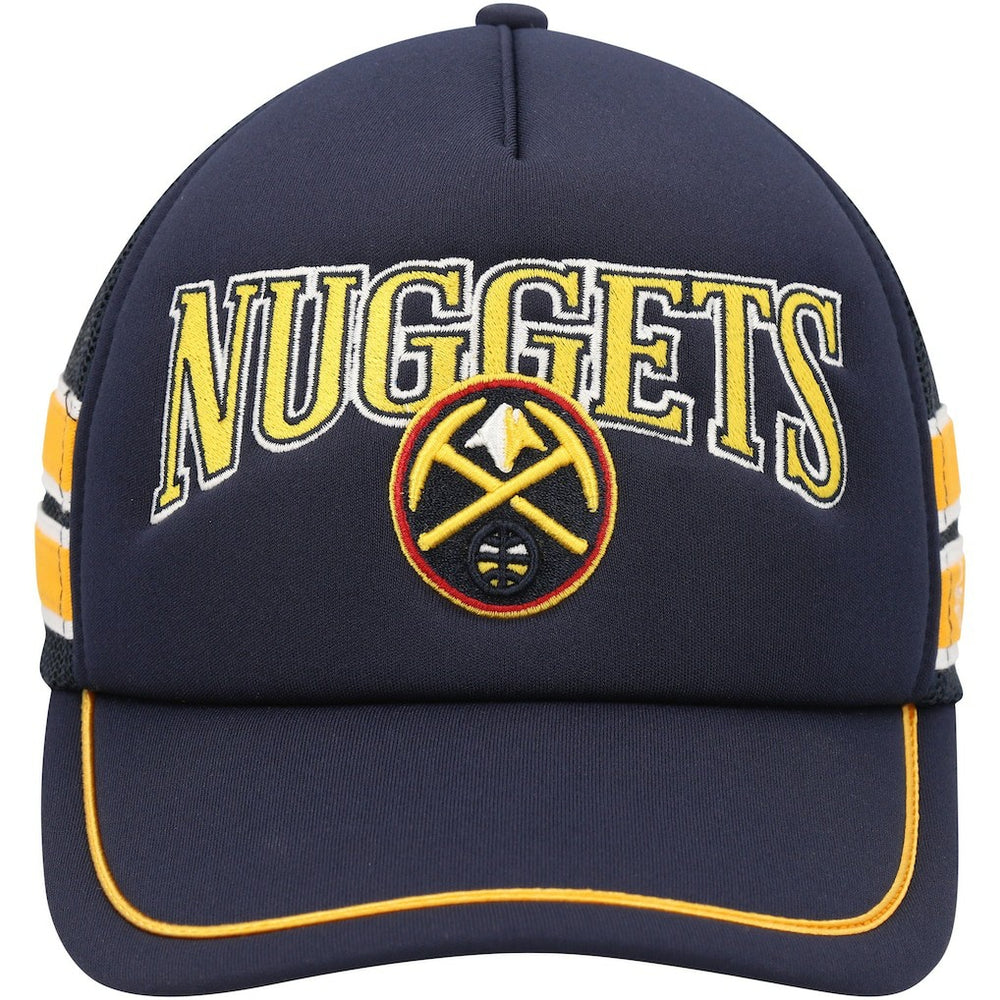 Navy Denver Nuggets '47 Sidebrand Stripes Trucker Adjustable Hat sale | NBA