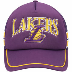 Purple Los Angeles Lakers '47 Sidebrand Stripes Trucker Adjustable Hat | NBA