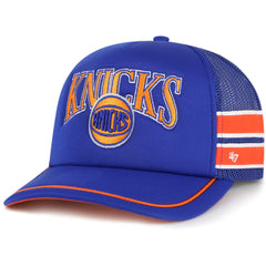 Blue New York Knicks '47 Sidebrand Stripes Trucker Adjustable Hat | NBA