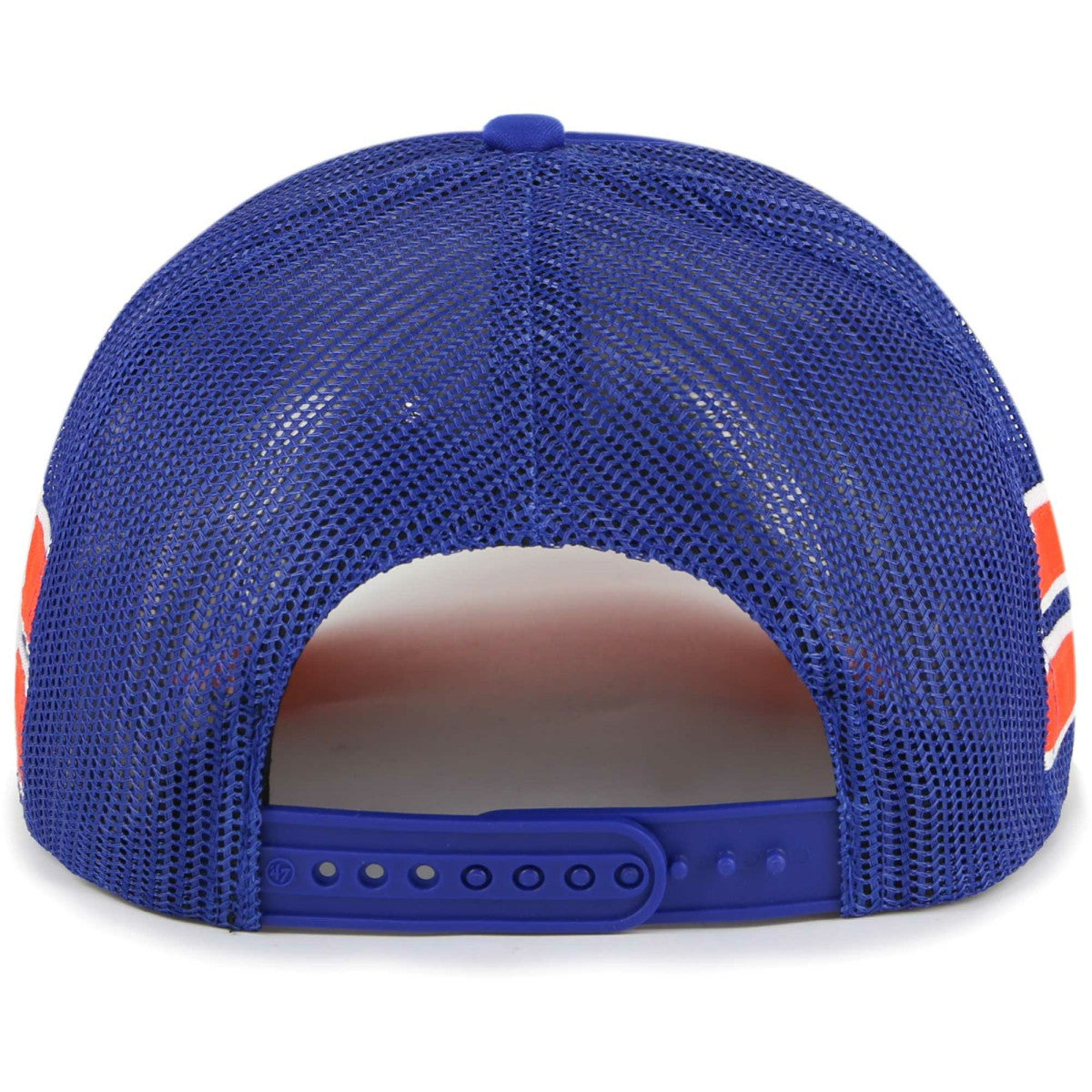 Blue New York Knicks '47 Sidebrand Stripes Trucker Adjustable Hat | NBA