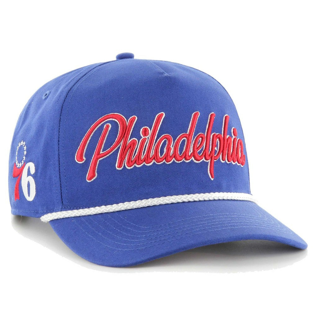 Royal Philadelphia 76ers '47 Overhand Logo Hitch Adjustable Hat sale | NBA