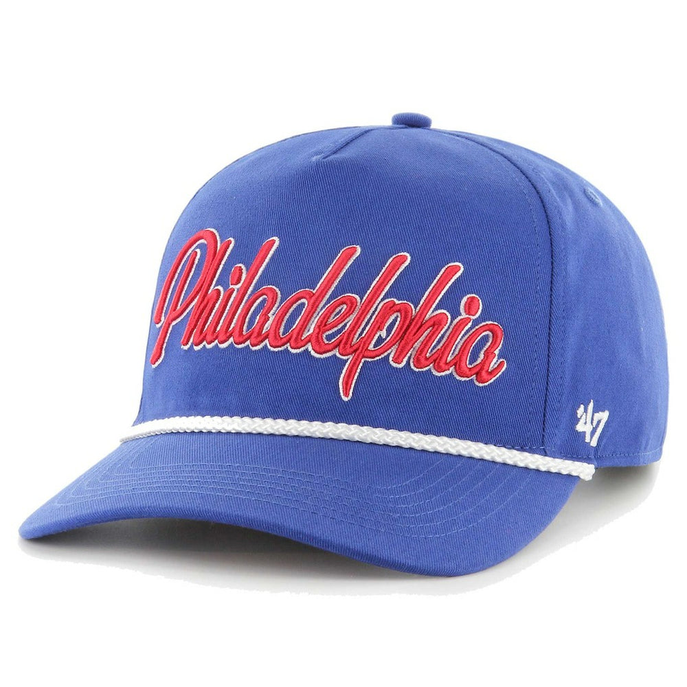 Royal Philadelphia 76ers '47 Overhand Logo Hitch Adjustable Hat sale | NBA