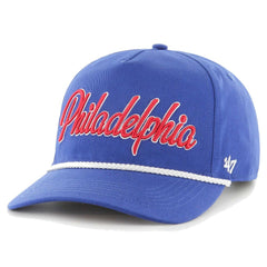 Royal Philadelphia 76ers '47 Overhand Logo Hitch Adjustable Hat sale | NBA