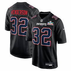 New England Patriots TreVeyon Henderson  Super Bowl LX Patch Carbon Fashion Game Jersey | NFL On sale