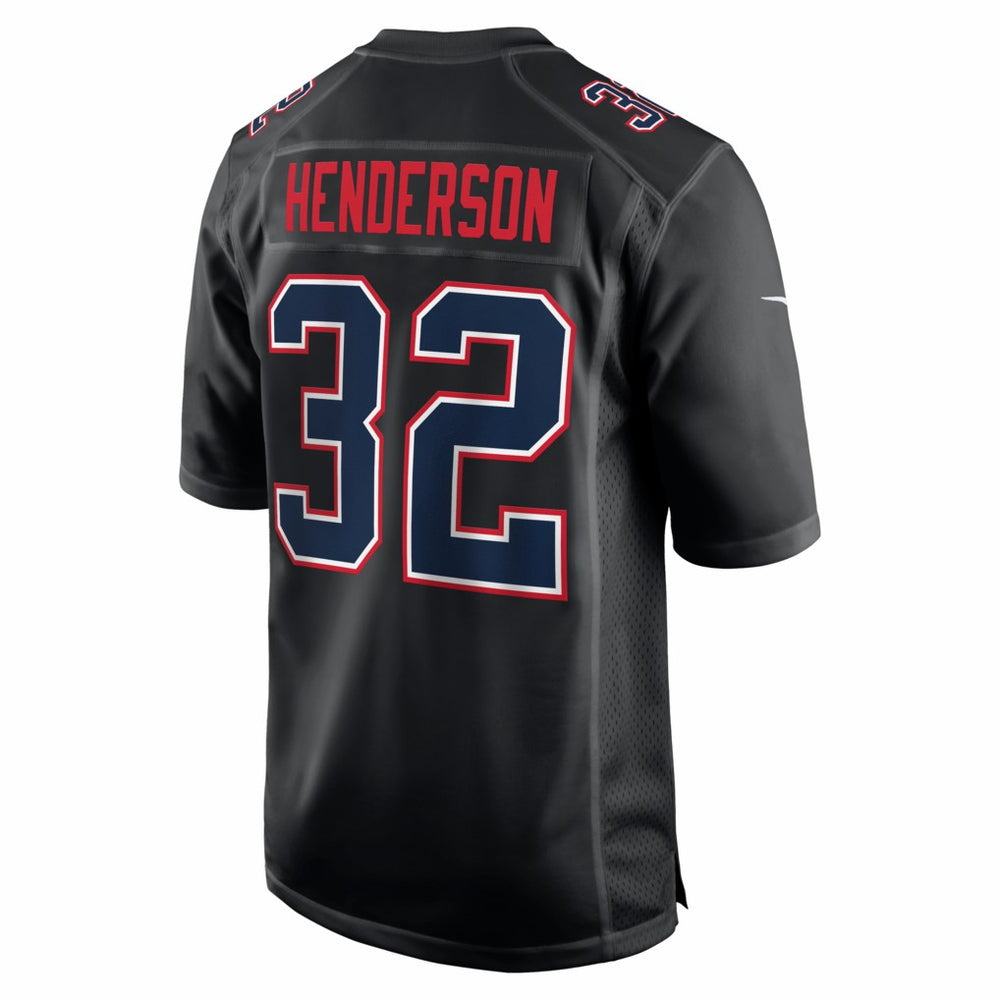New England Patriots TreVeyon Henderson  Super Bowl LX Patch Carbon Fashion Game Jersey | NFL On sale
