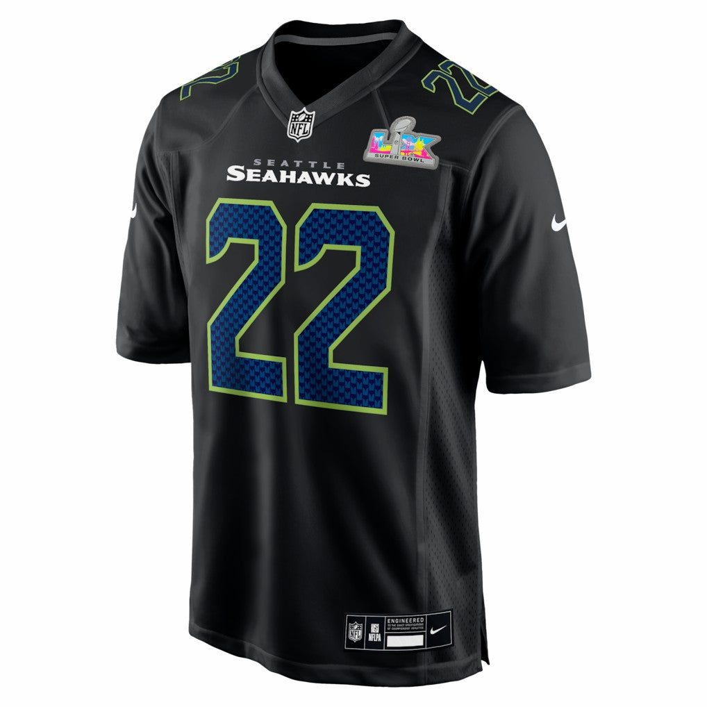 Seattle Seahawks Rashid Shaheed  Super Bowl LX Patch Carbon Fashion Game Jersey | NFL Discount