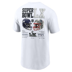 New England Patriots vs. Seattle Seahawks Super Bowl LX Dueling T-Shirt | NFL Near me