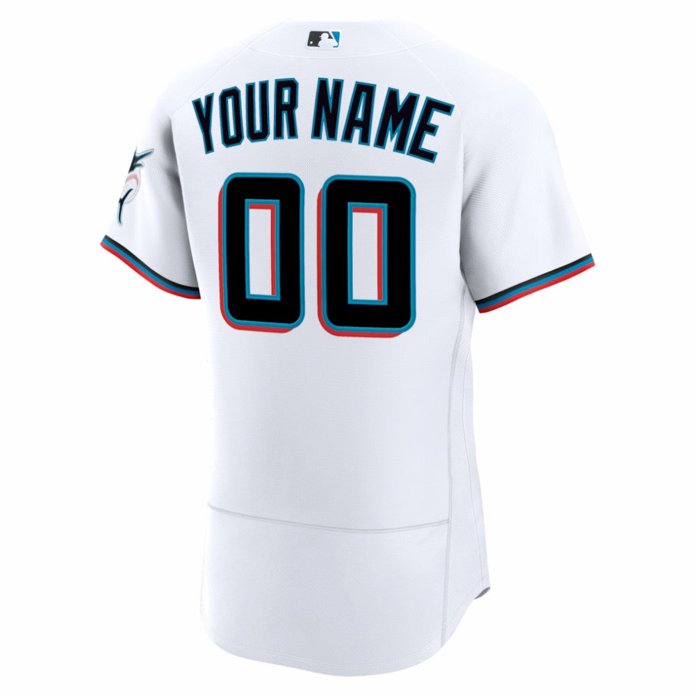 Miami Marlins Nike Home Authentic Custom Jersey - MLB Jerseys