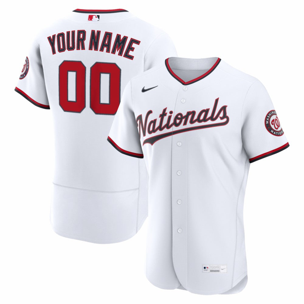 Washington Nationals Nike Home Authentic Custom Jersey - MLB Jerseys