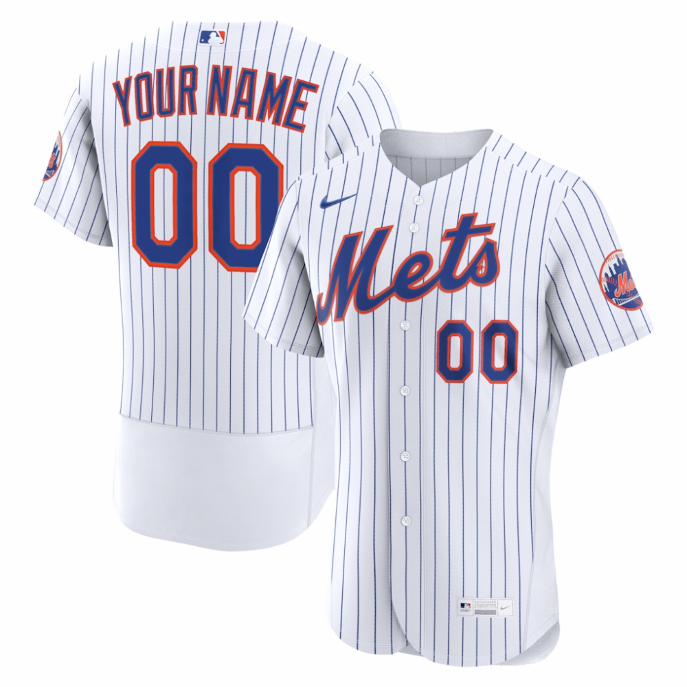 New York Mets Nike Home Authentic Custom Jersey - MLB Jerseys