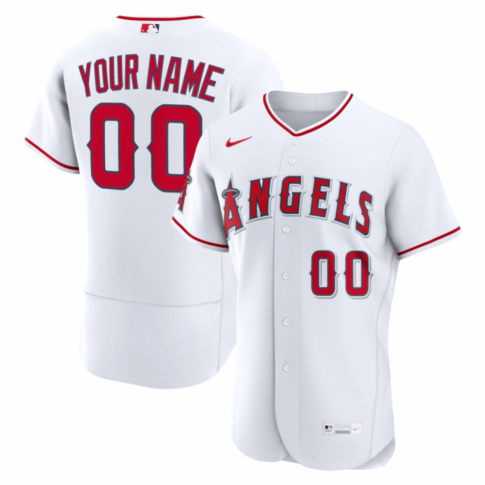 Los Angeles Angels Nike Home Authentic Custom Jersey - MLB Jerseys