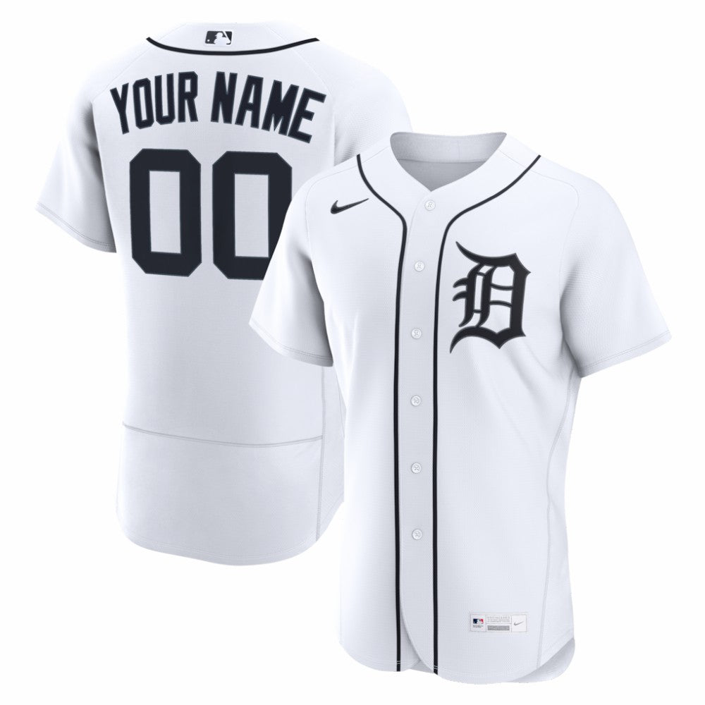 Detroit Tigers Nike Home Authentic Custom Jersey - MLB Jerseys