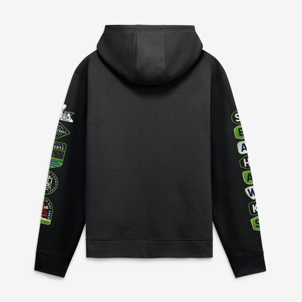 Seattle Seahawks Super Bowl LX Champions Banner Year Hoodie | NFL Hot