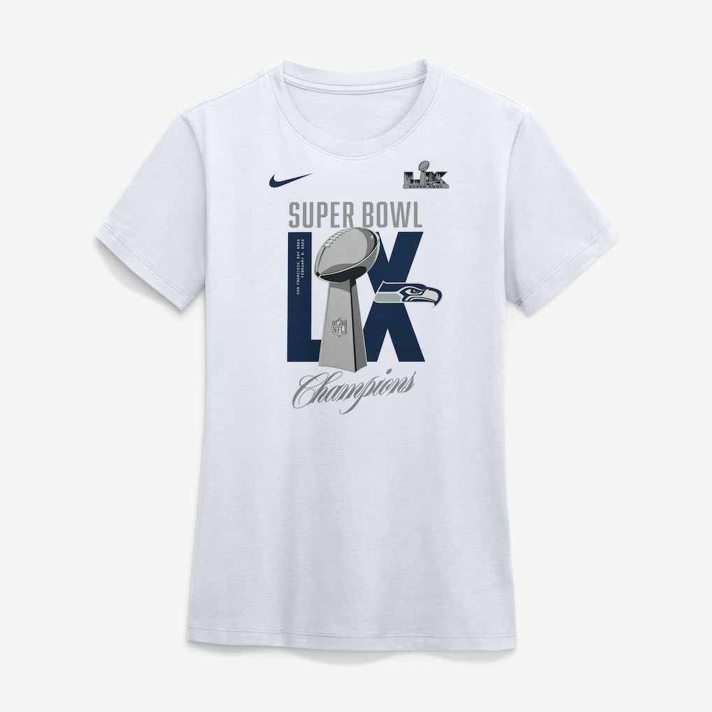 Seattle Seahawks Women's Super Bowl LX Champions Lombardi Trophy T-Shirt | NFL New