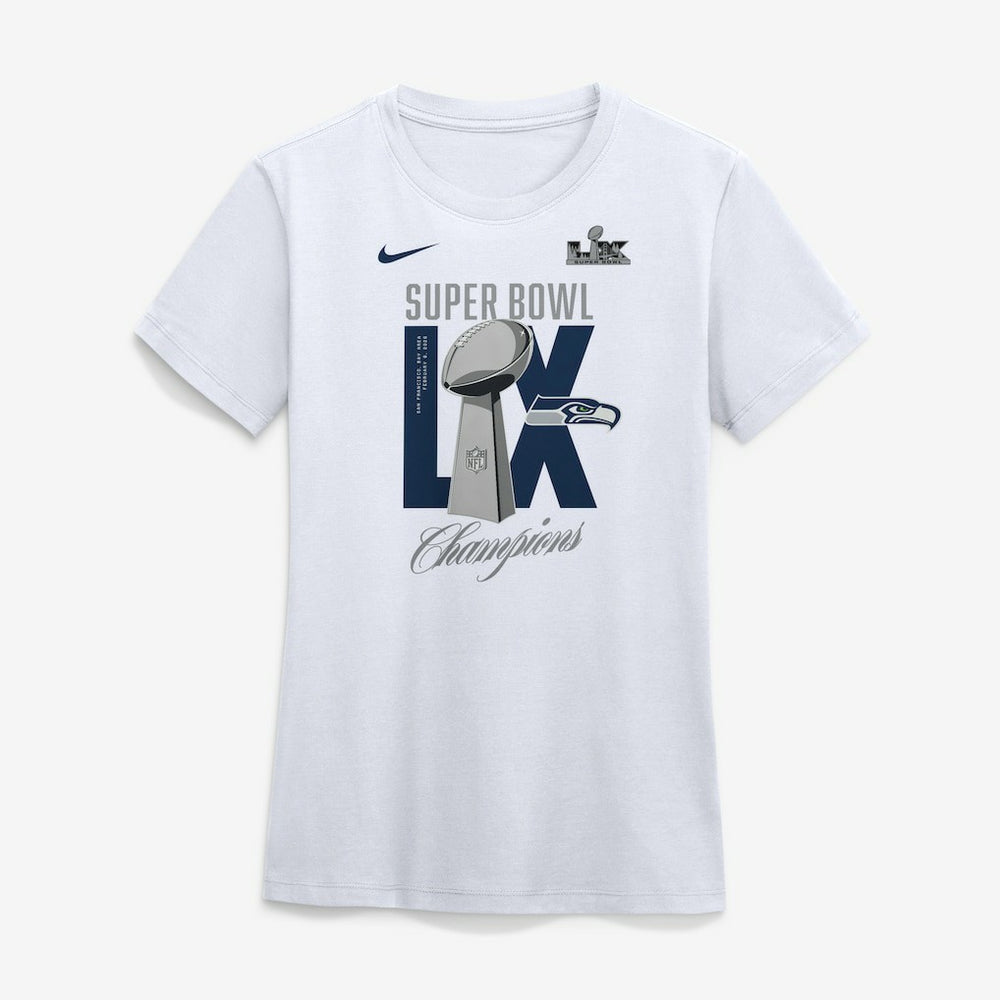 Seattle Seahawks Women's Super Bowl LX Champions Lombardi Trophy T-Shirt | NFL New