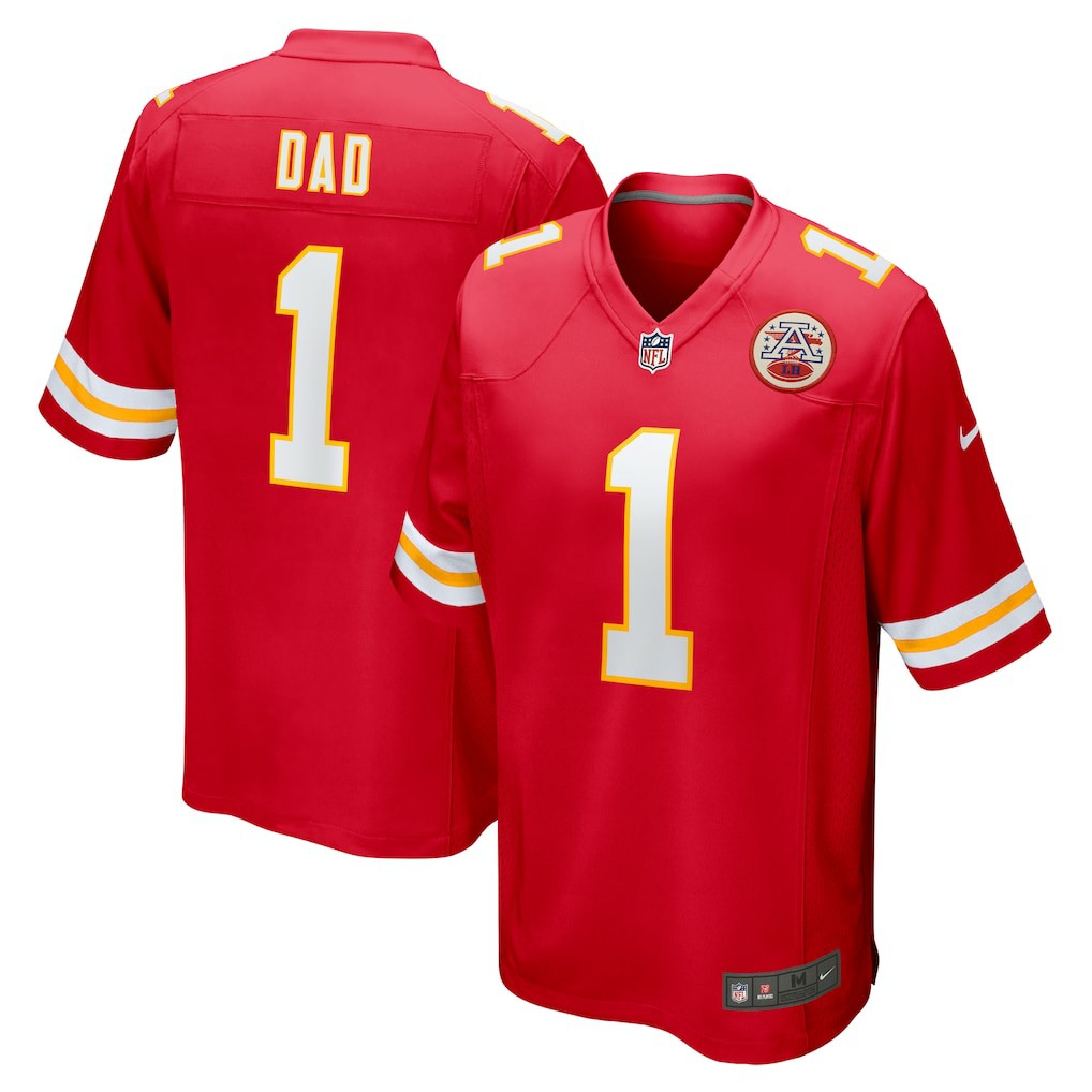 Kansas City Chiefs Number 1 Dad  Game Jersey | NFL Hot